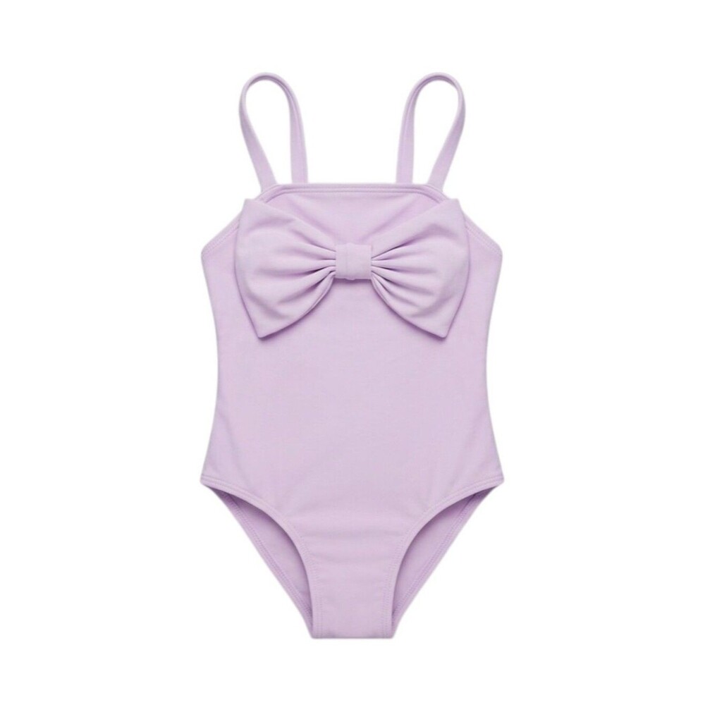 Habitual Girl Purple Lavender One Piece Swimsuit Swim Bathing Suit Kids Size 7 8